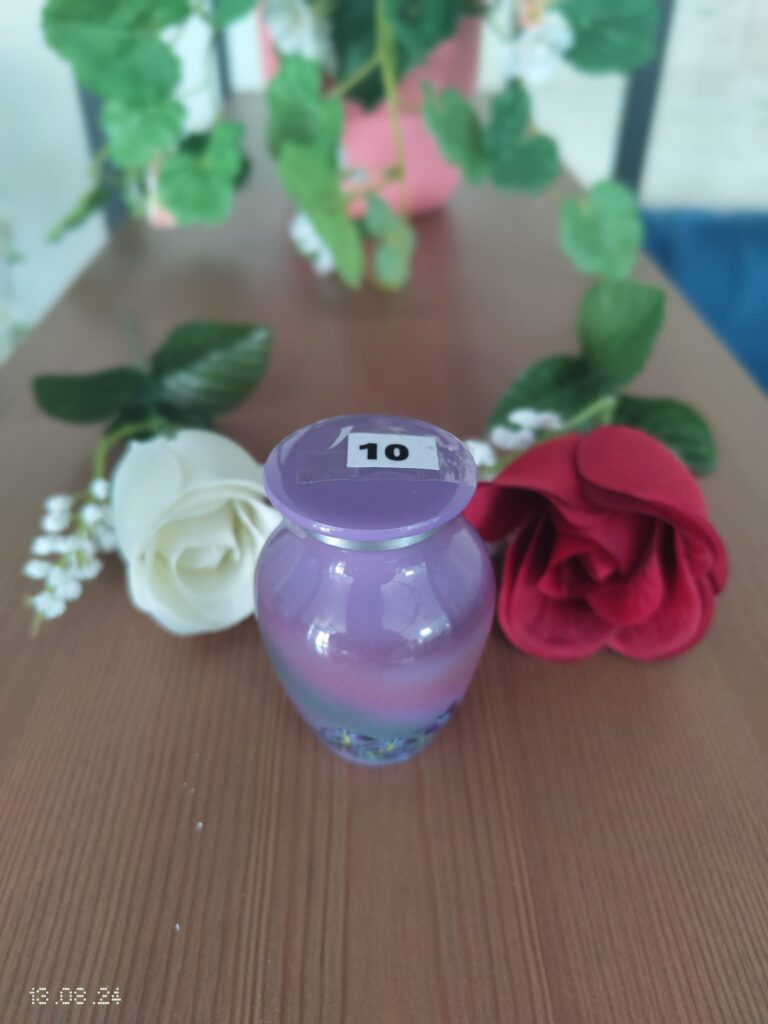 10 SMALL PURPLE URN